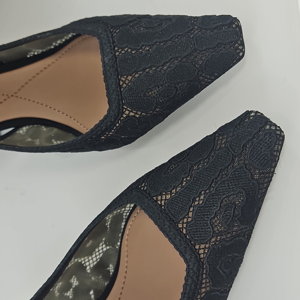 NWT! Dolce & Gabbana Pizzo Leo Lace 65MM Slingback Pumps Size 9 - Picture 6 of 16